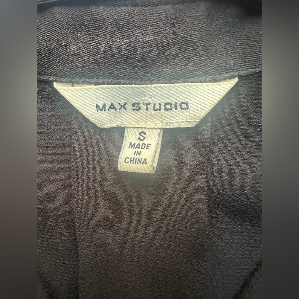 Max Studio Classic Black Long Sleeve Jumpsuit Size S - Picture 6 of 6